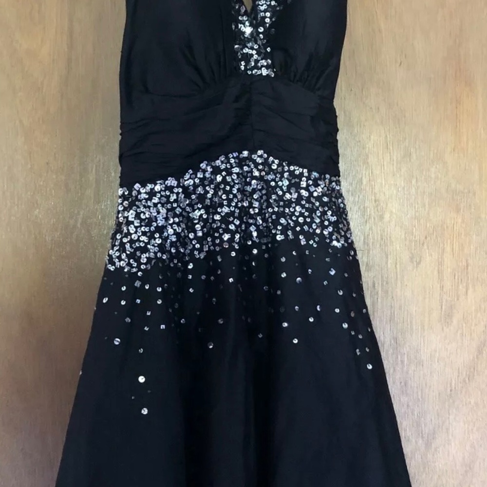 Vintage Scala Formal Black Dress Short Homecoming Prom Cocktail Evening pageant